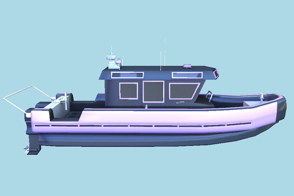 Coast Guard Black N Pink 3d model